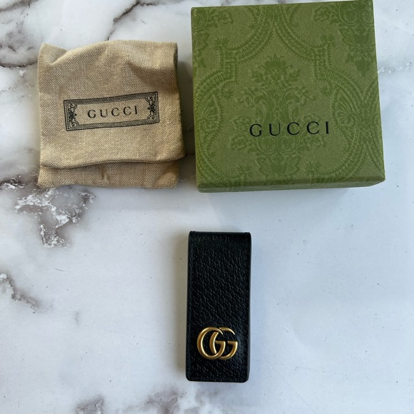 gg marmont leather money clip